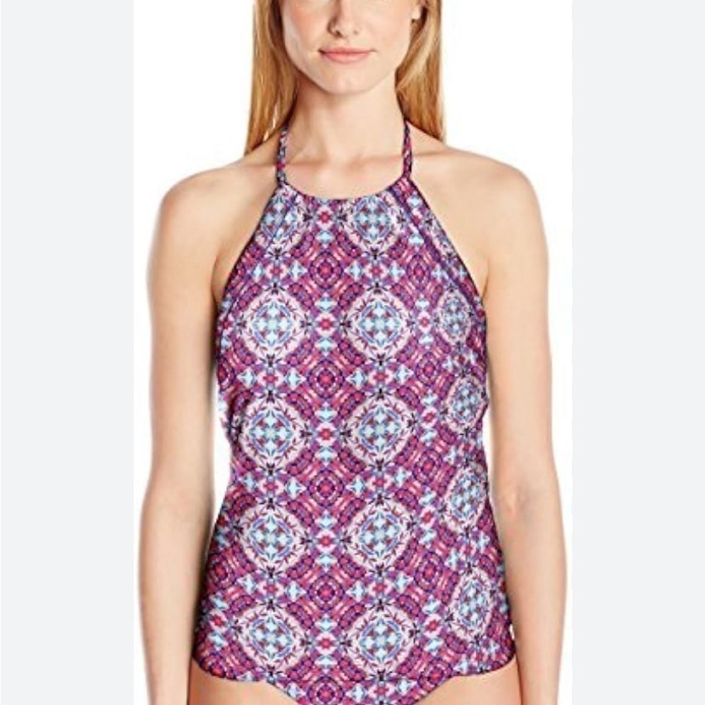 LAUNDRY BY SHELLI SEGAL Tankini Swim Top Size Small NWT